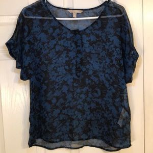 Banana republic sheer floral blouse